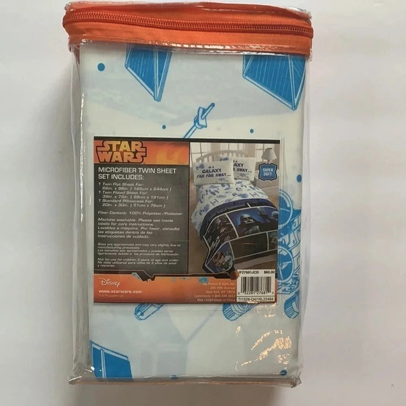 NWT Star Wars Twin Bed Sheets Set Galaxy Far Far Away - Picture 3 of 7